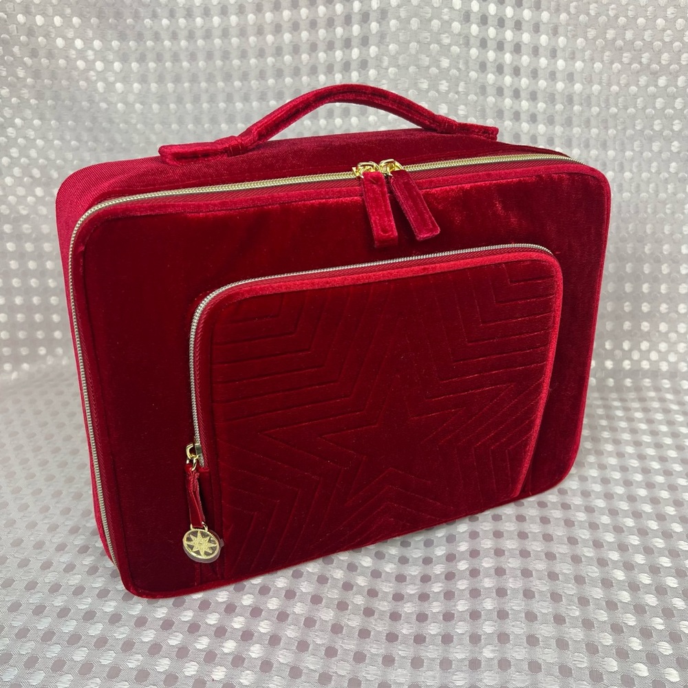 Elegant Red Velvet Women's makeup Bag